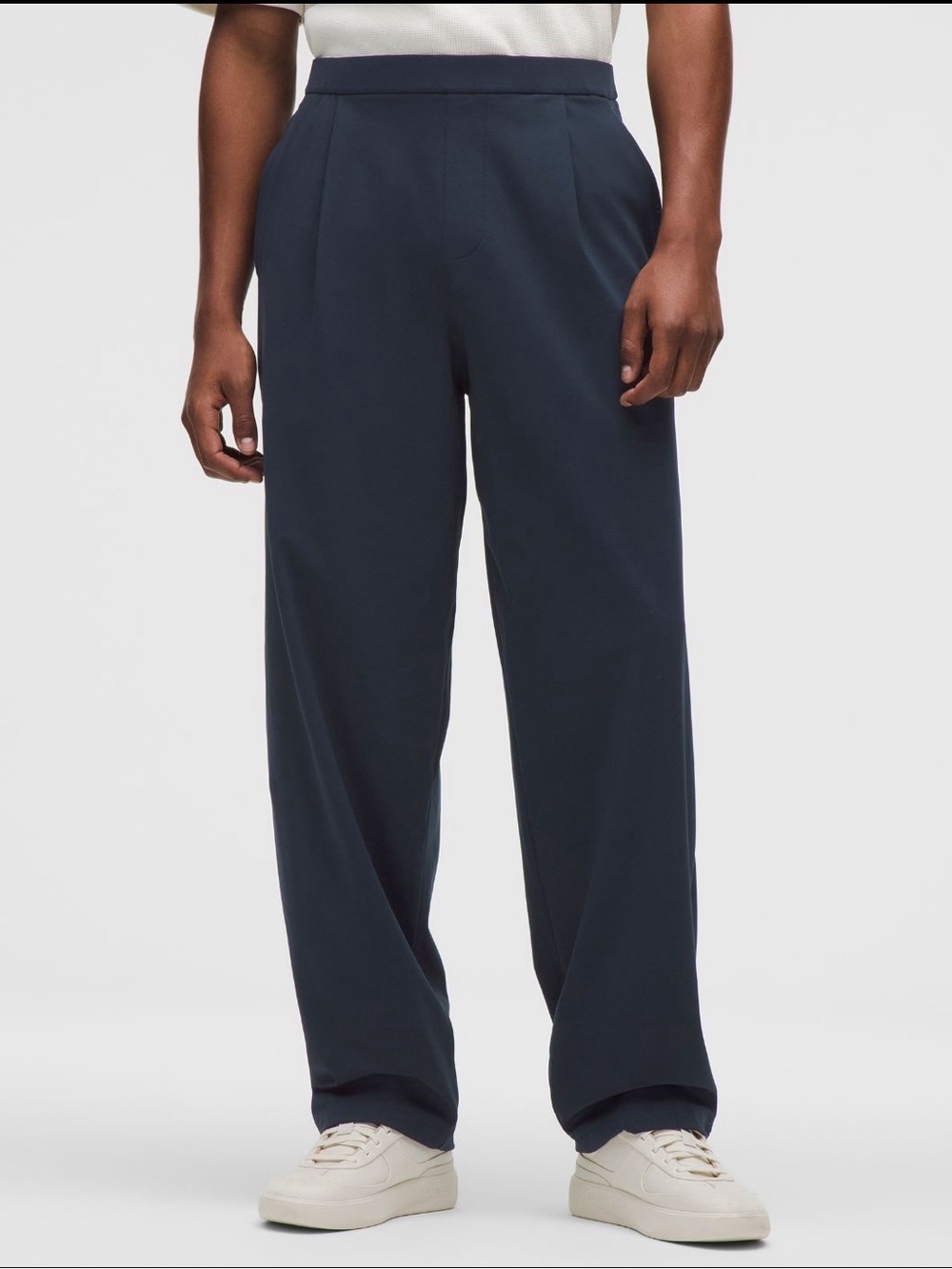 M6-09 Size M Lululemon Daydrift Relaxed Pleated Trouser Pants Tall Navy Blue